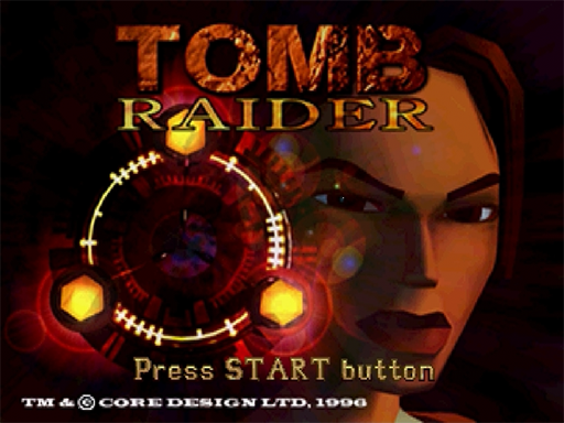 Tomb Raider title screen for Sega Saturn